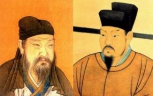 司馬光像（左）、王安石像（右）