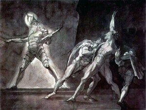 Hamlet and His Father’s Ghost , Henry Fuseli